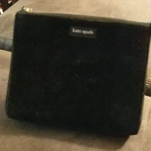 kate spade velour makeup bag